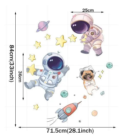Astronauten-Wandaufkleber - Zero K-os