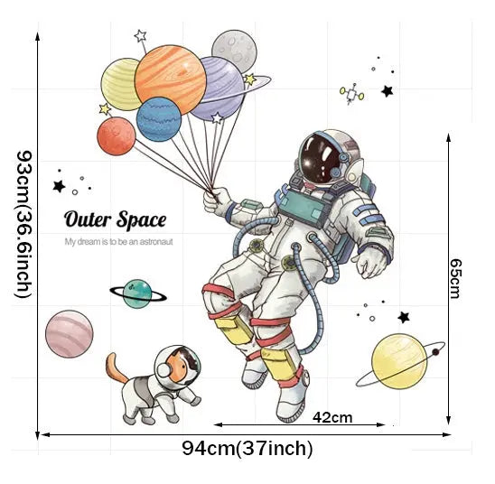 Astronauten-Wandaufkleber - Zero K-os
