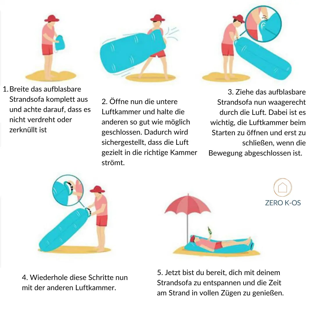 Aufblasbares Strandsofa