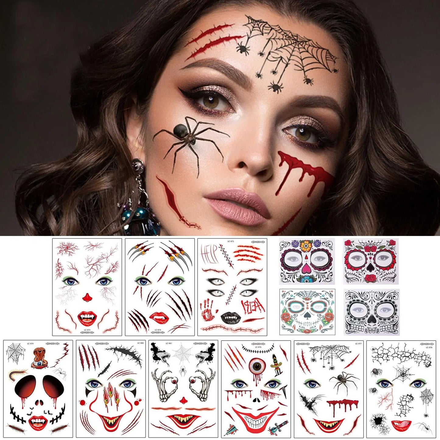 Halloween Temporäre Tattoos