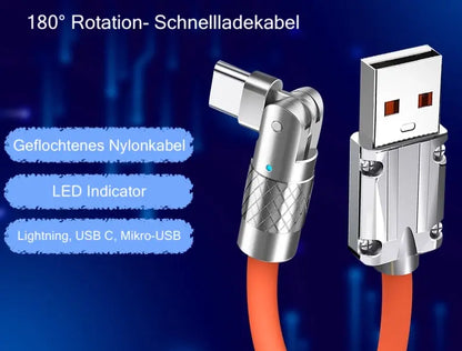 180° Rotierendes superschnelles Ladekabel