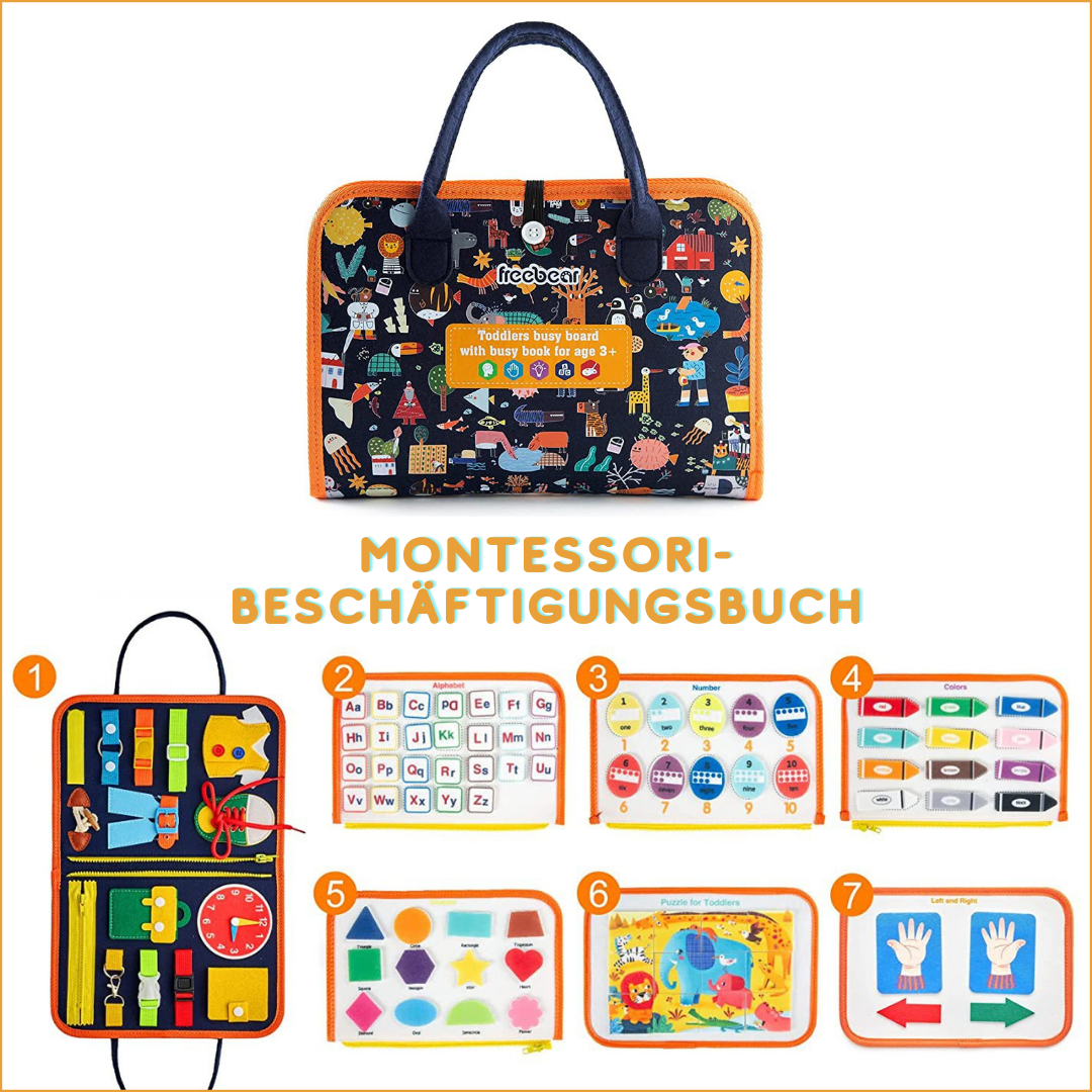 Montessori-Beschäftigungsbuch aus Stoff