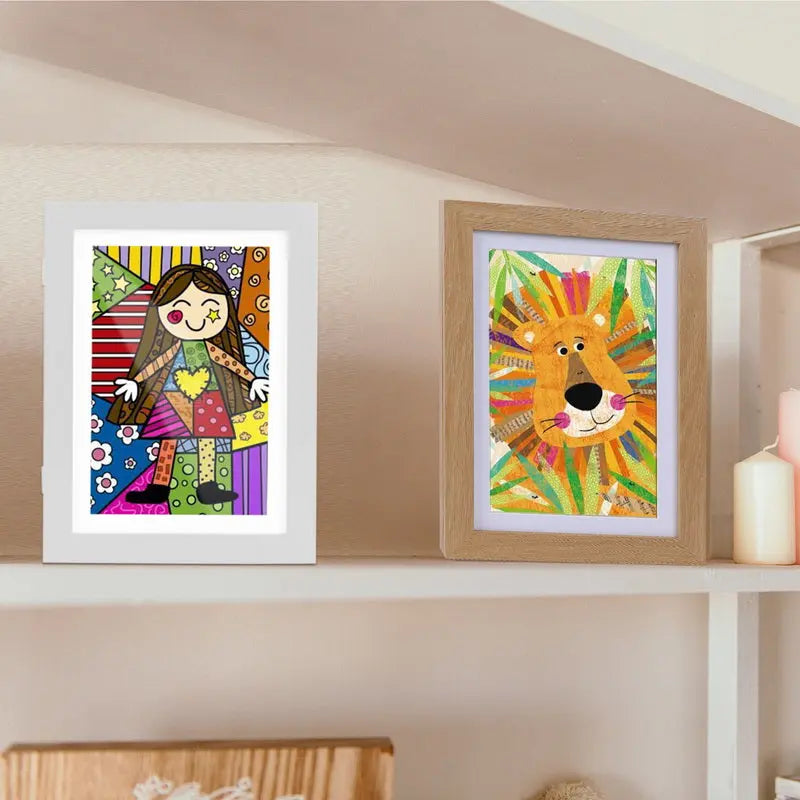 Bilderrahmen für Kinder, Kinderzeichnungen aufhängen, Kinderkunstwerk-Rahmen, Rahmen für Kinderbilder, Kinderzeichnungen präsentieren