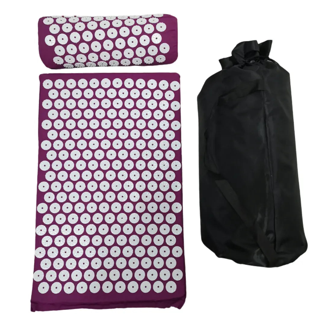 Blumenfeld Akupressurmatte inkl. Nackenkissen und Tragetasche