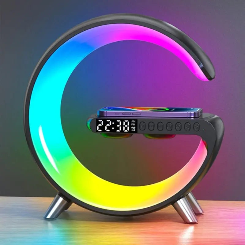 Ambiente LED Licht mit integrierter Ladestation und Lautsprechern