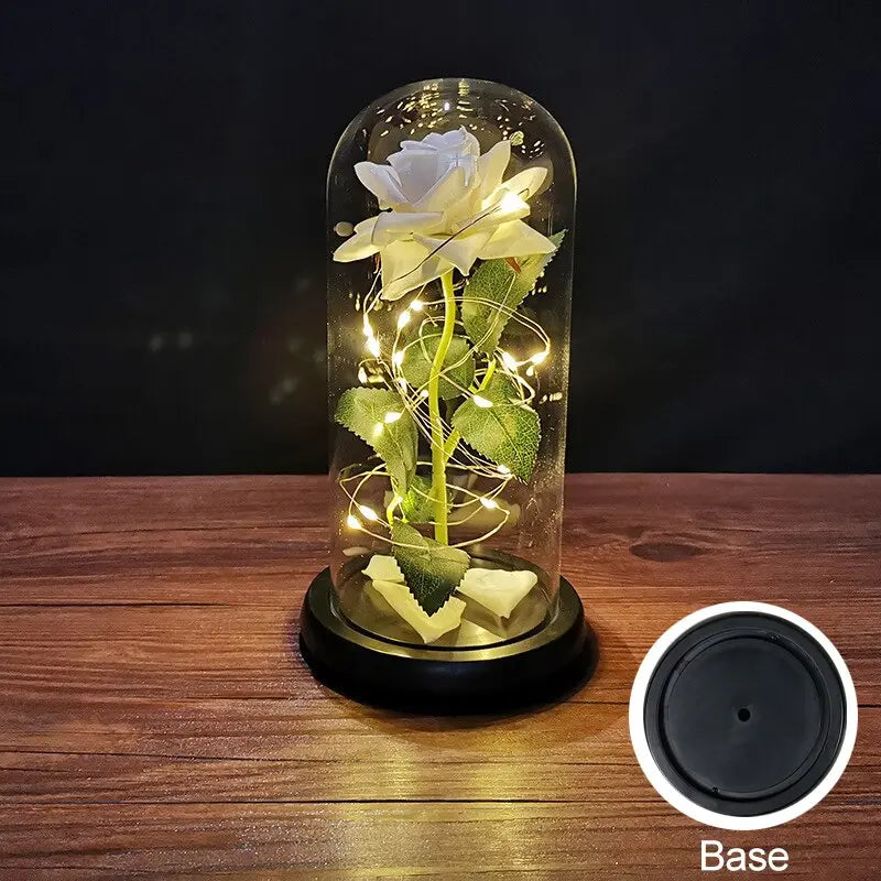 LED ewige Rose im Glas