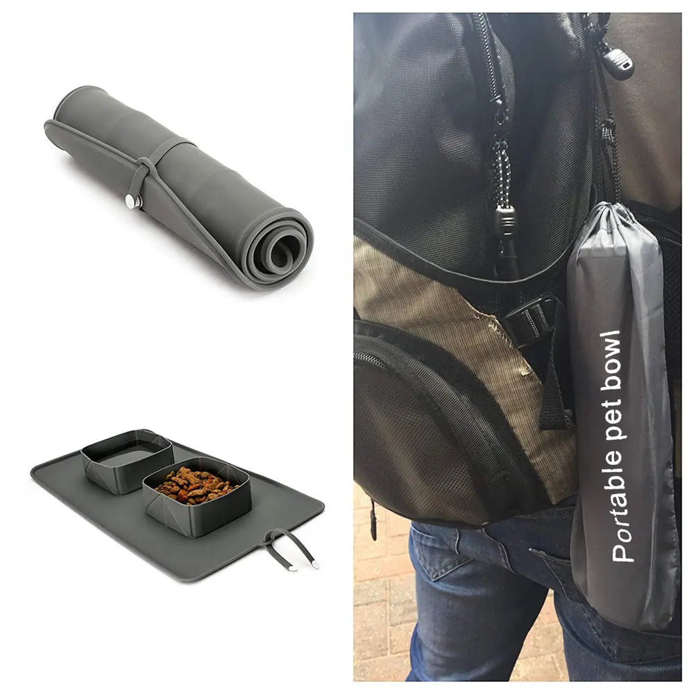 Outdoor-Futternapf aus Silikon