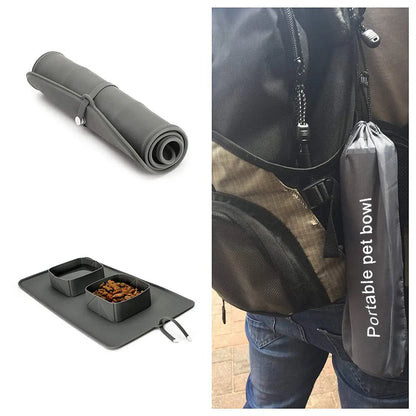 Outdoor-Futternapf aus Silikon