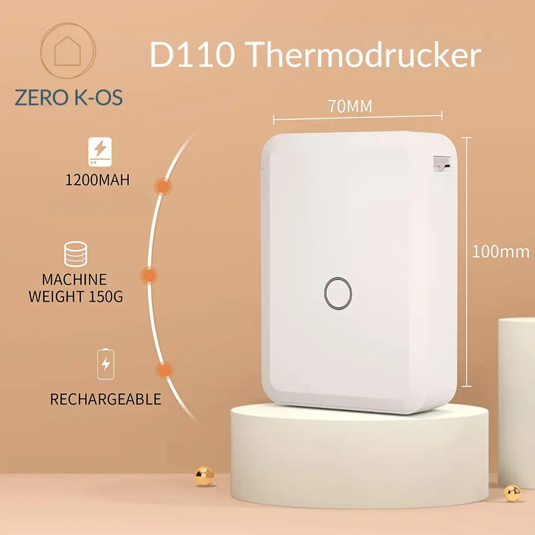 Tragbarer Thermo-Etikettendrucker D110