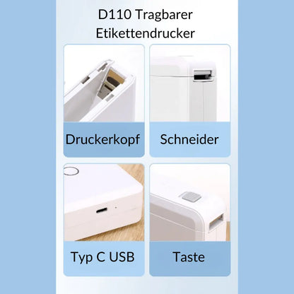 Tragbarer Thermo-Etikettendrucker D110
