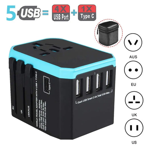 Reiseadapter mit USB-Anschluß