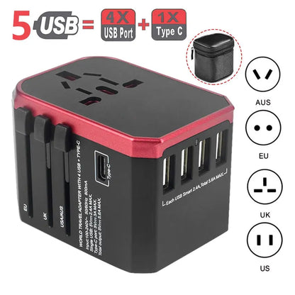 Reiseadapter mit USB-Anschluß