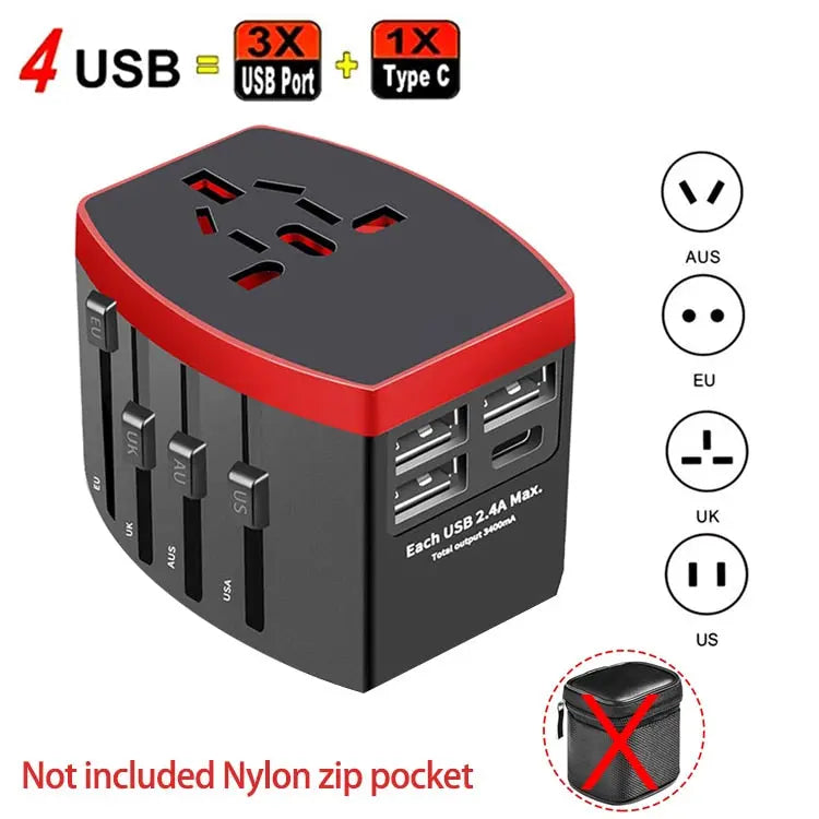 Reiseadapter mit USB-Anschluß
