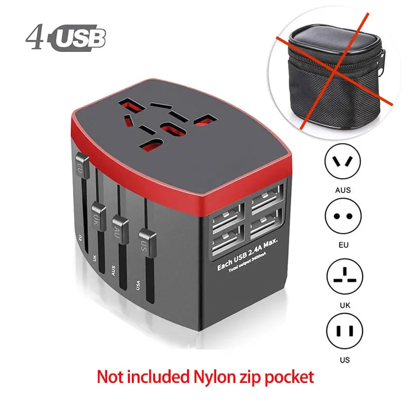 Reiseadapter mit USB-Anschluß