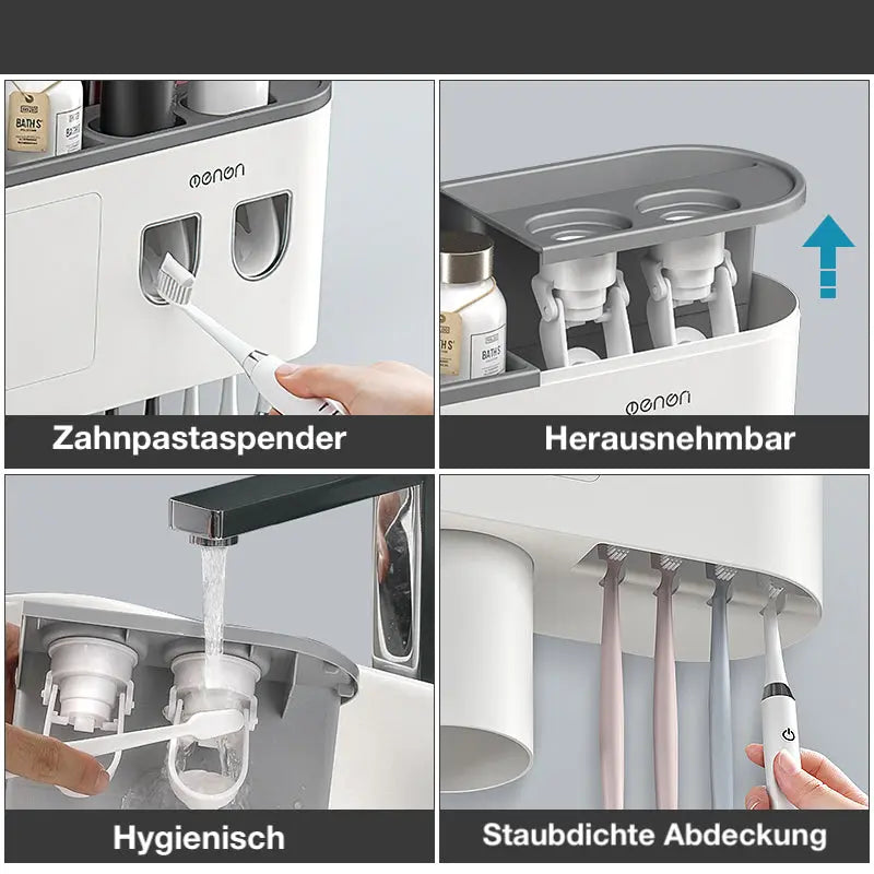 Zahnbürstenhalter zur Wandmontage ohne Bohren