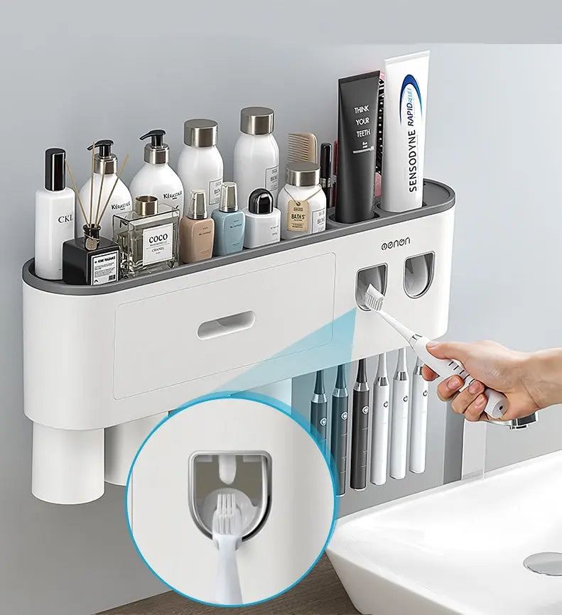Zahnbürstenhalter zur Wandmontage ohne Bohren